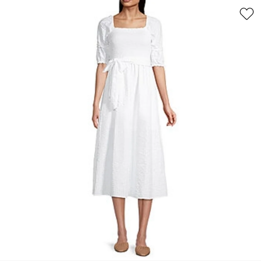 PAYTON and Parker Elbow Puff Sleeve A line Dress